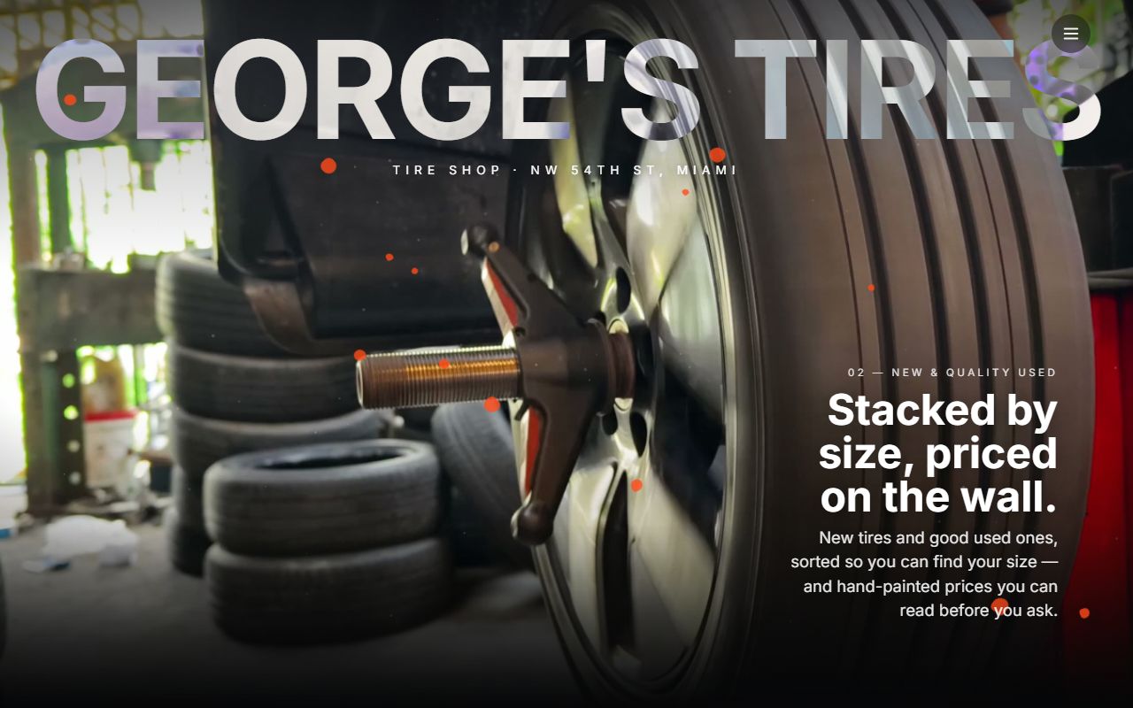 George's Tires website