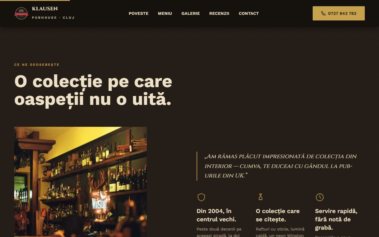 Klausen Pub website