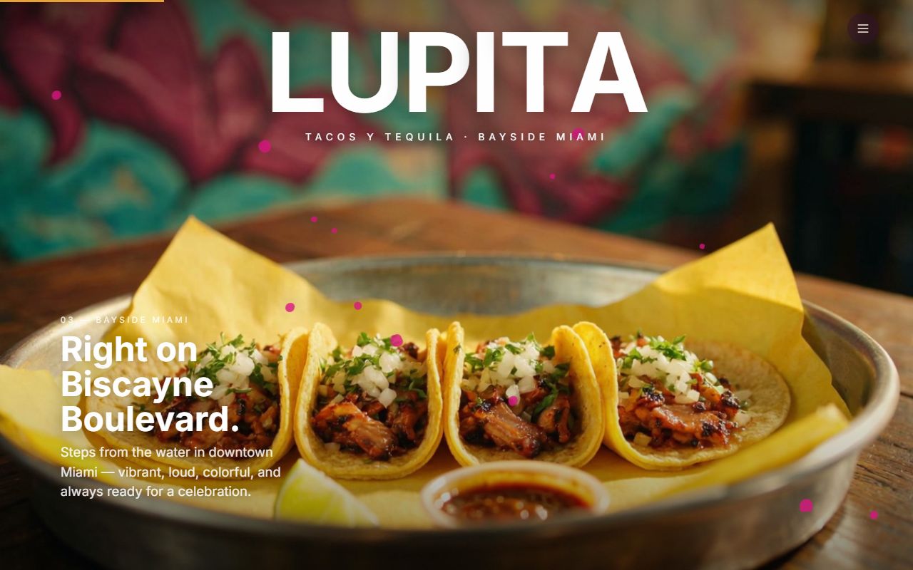 Lupita Tacos y Tequila website