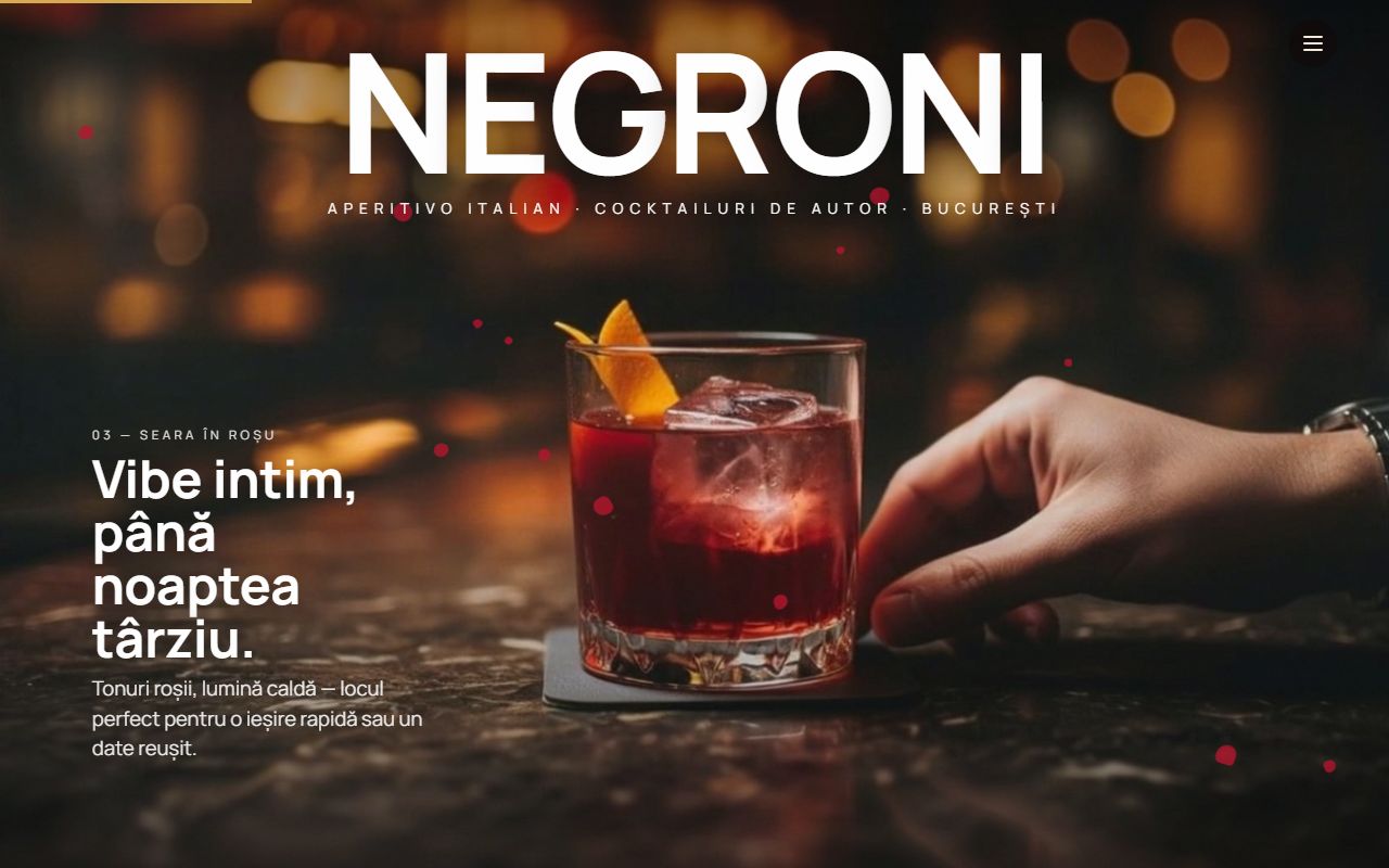 Negroni Aperitivo Bar website