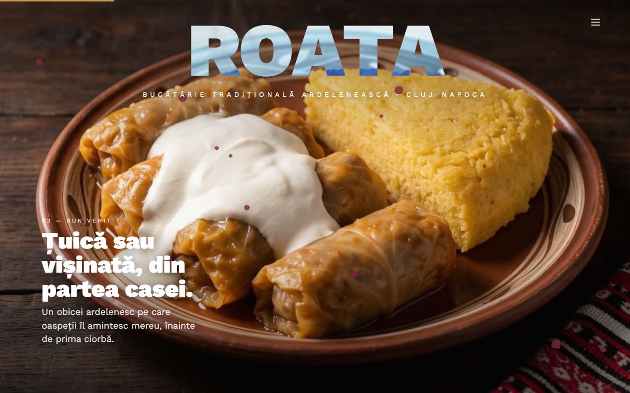 Restaurant Roata website