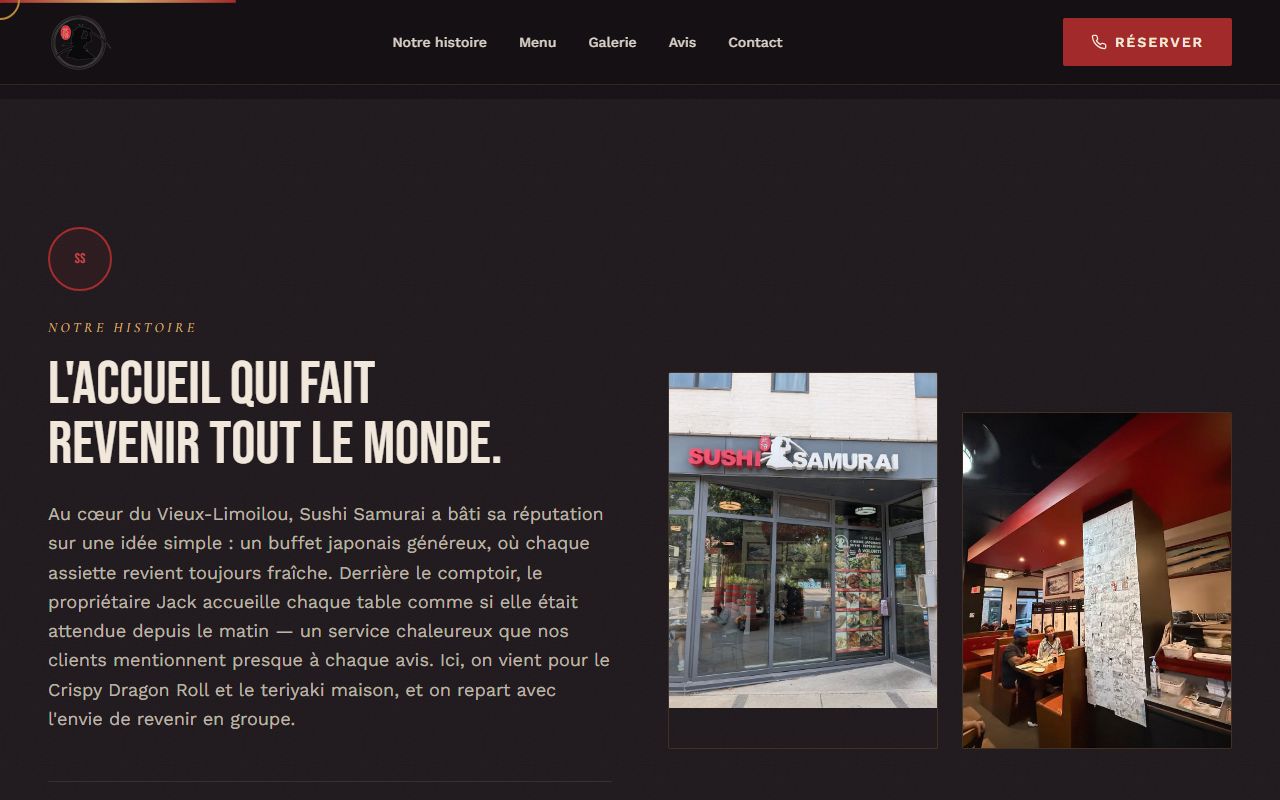 Sushi Samurai website